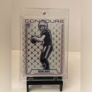 DRAKE MAYE 2024 PANINI PHOENIX CONTOURS REFRACTOR ROOKIE RC-NEW ENGLAND PATRIOTS